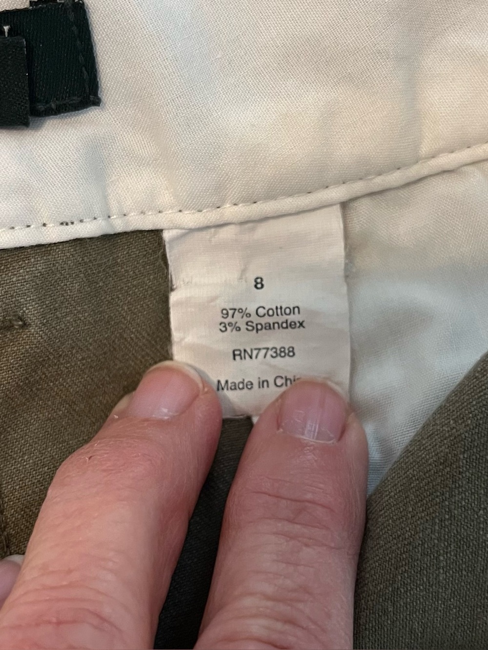 J. Crew City Fit Bermuda Shorts, Size 8, Olive Khaki - Picture 7 of 9